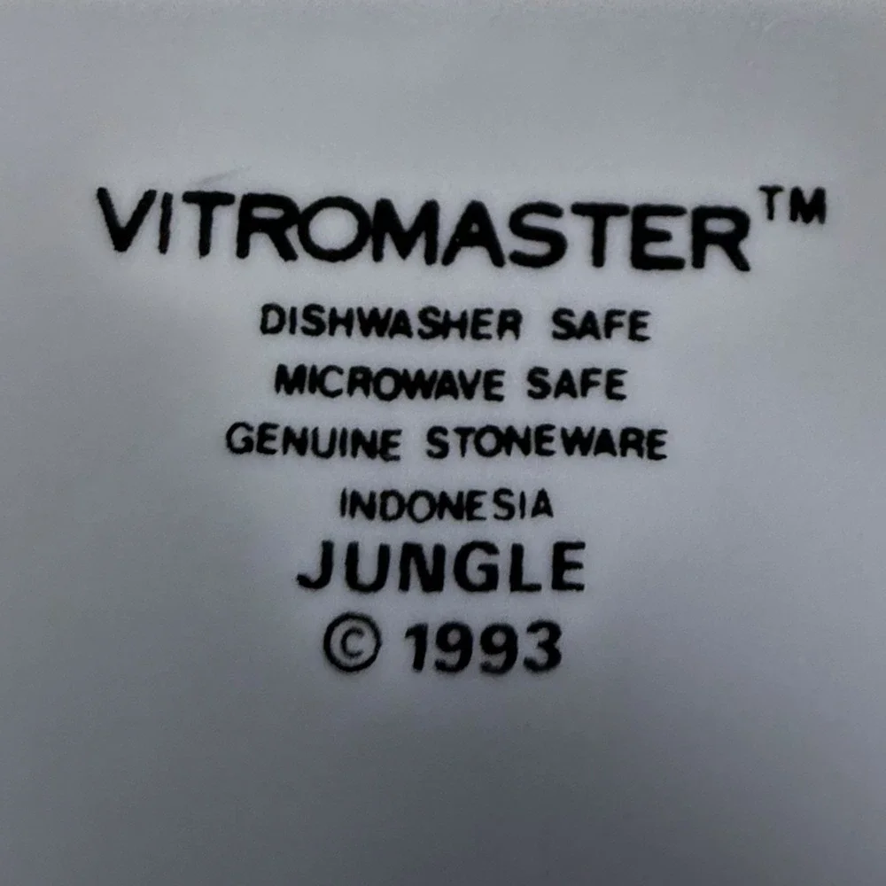 Vitromaster Jungle Animal Print Dinner Plate 1993 Set‎ Of 2